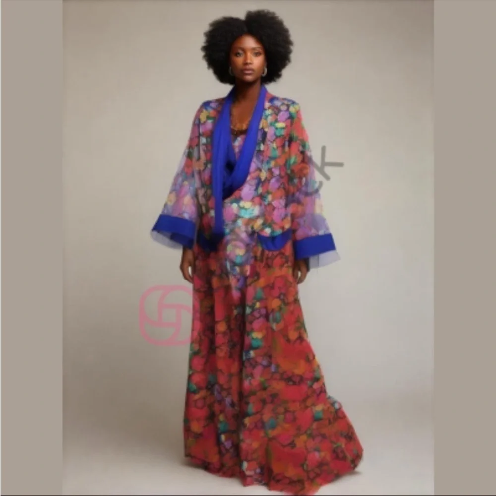 Victoria's Secret Gold Label Vintage Floral Satin Robe - Picture 1 of 3